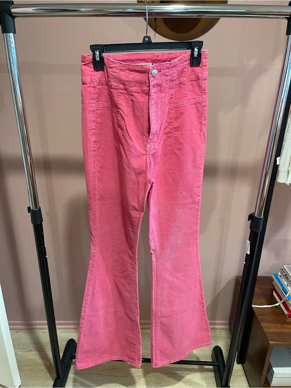 We The Free Pink Corduroy Flare Pants